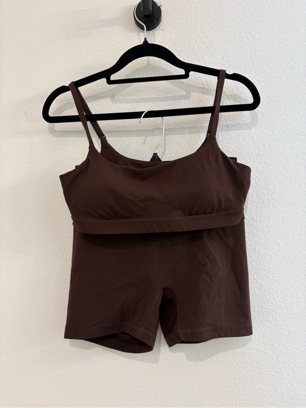 CRZ YOGA SET Hot Fudge Bra & 4" Biker Shorts Size Small